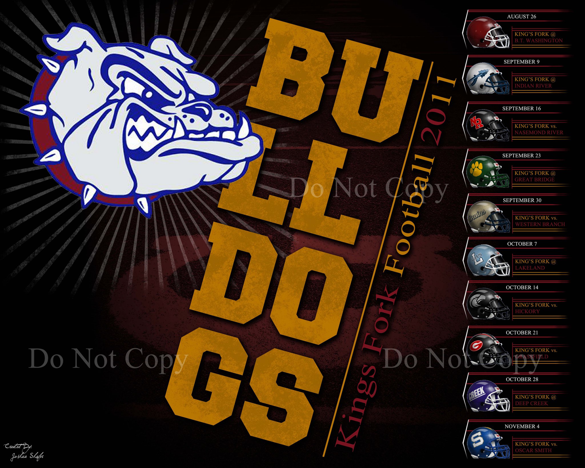 King's Fork Bulldogs schedule poster